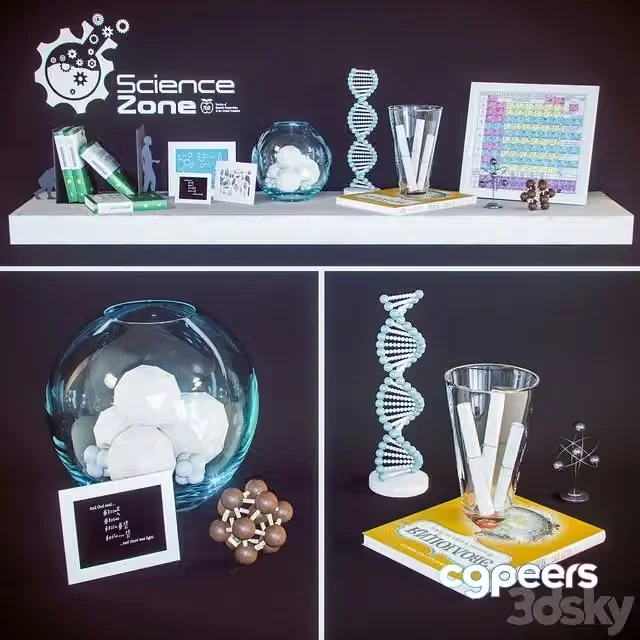 3ds Max Free – Decor Science Set_01