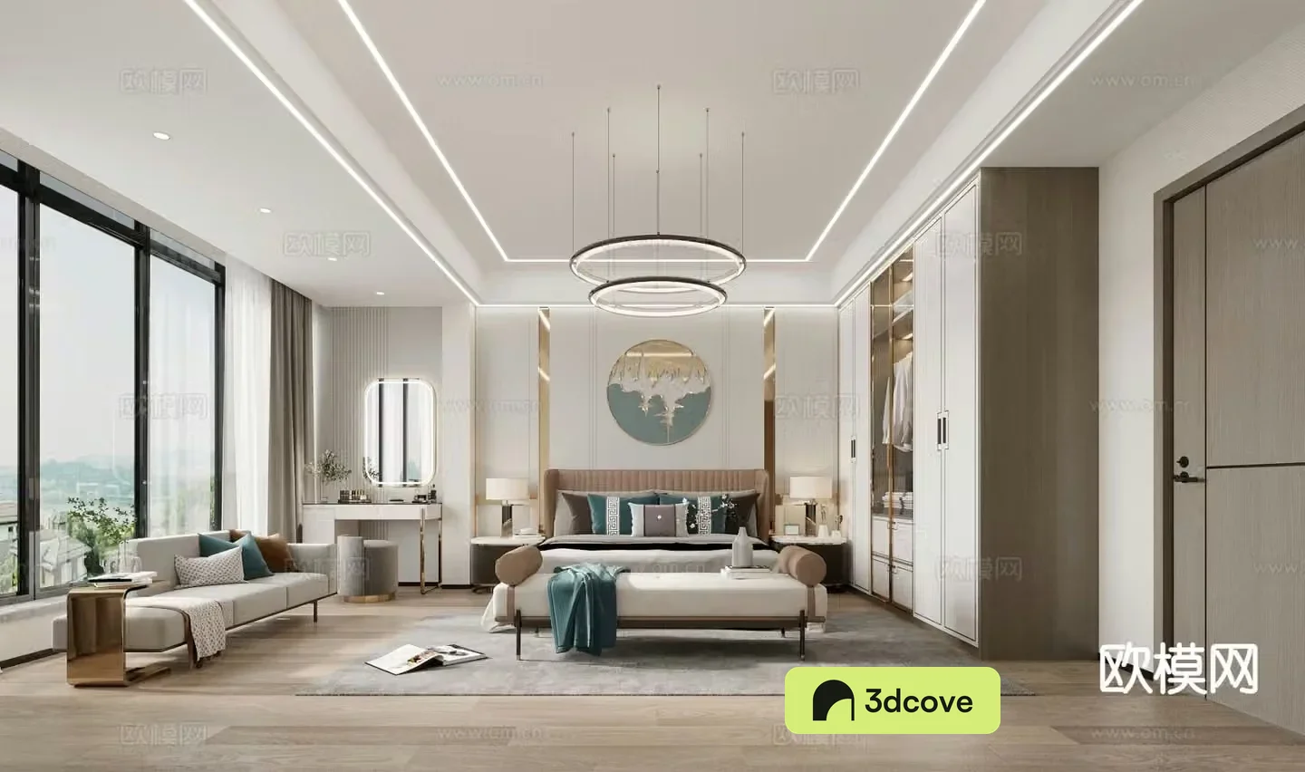 New Chinese style bedroom master bedroom