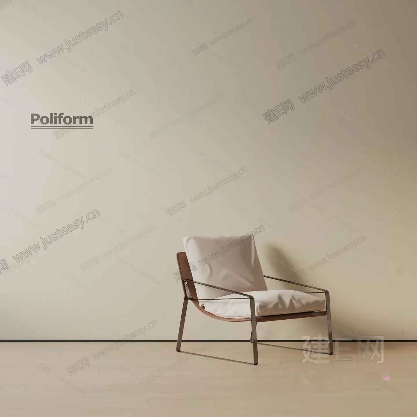 Modern Minimalist Chair 3D Model – 1256 – VRAY Render