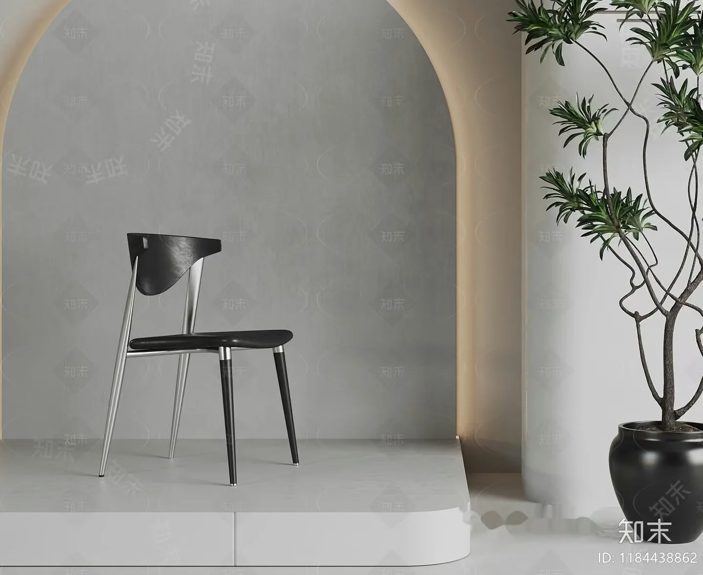 Modern Minimalist Chair 3D Model – 14092 – VRAY Render