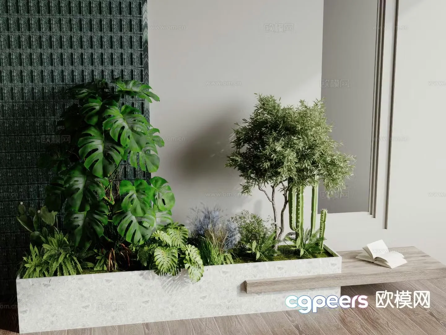 Modern plant heap Landscape plant 3d model