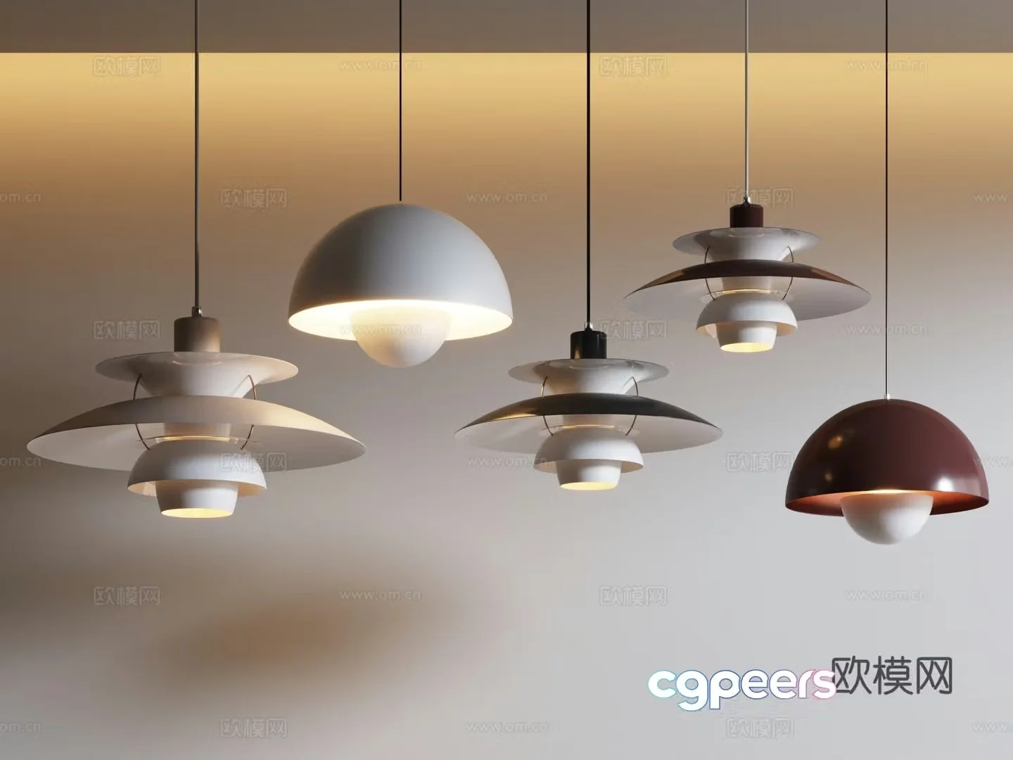 Modern creative chandelier bedside chandelier restaurant chandelier 3D model