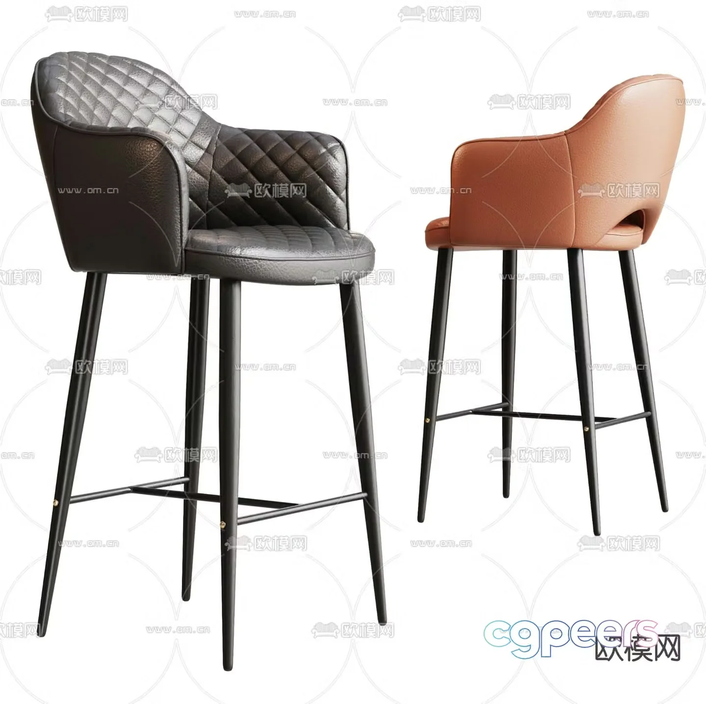 bar stool bar stool high stool 3d model