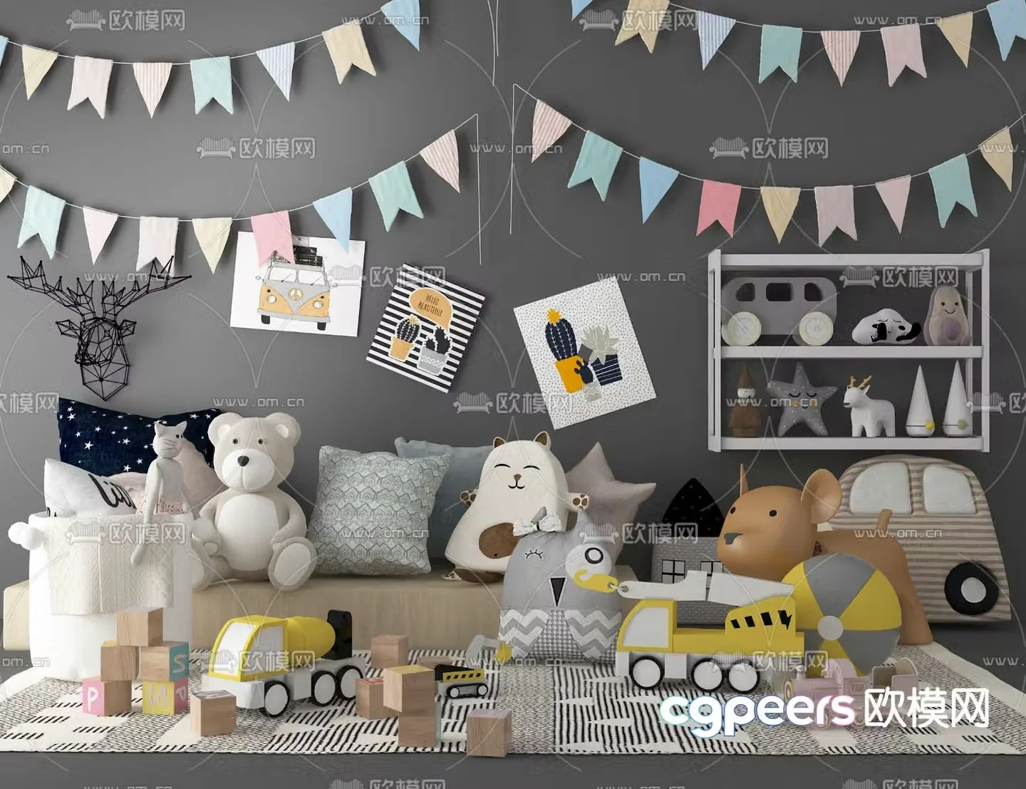 Modern children’s toys 3d model
