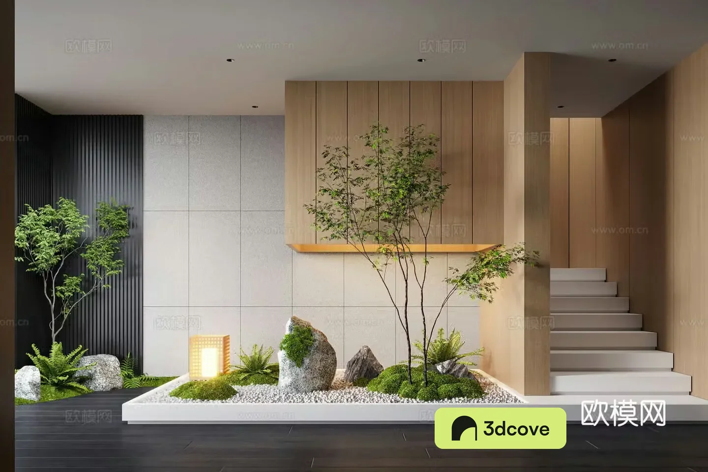 Modern interior landscape landscaping landscape plants moss landscape