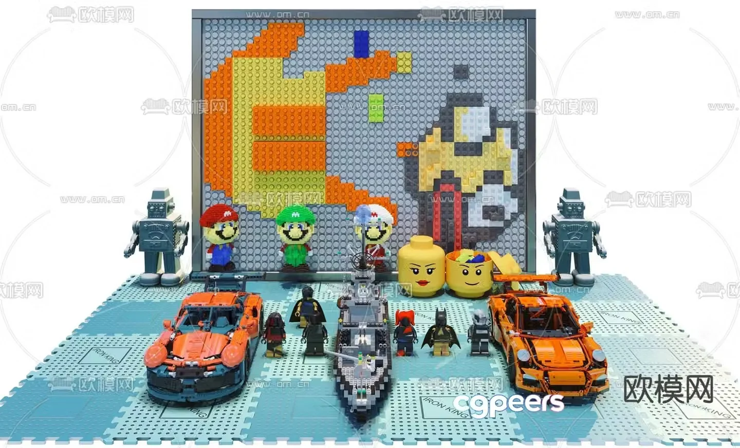 Modern lego building toy 3d model