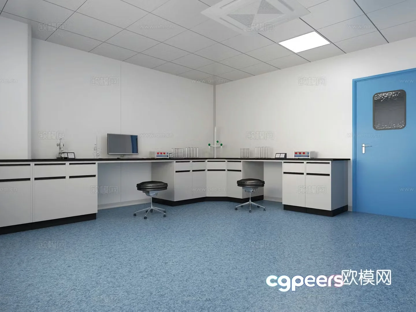 Modern laboratory 3d model