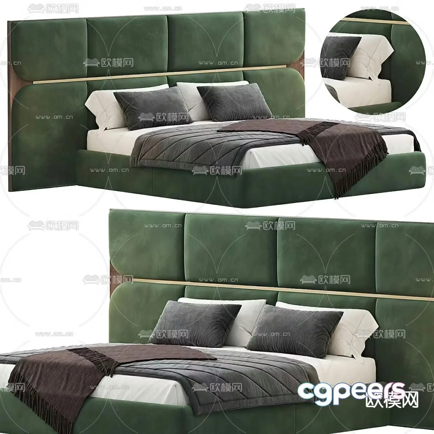 SAKYA BED double bed 3d model
