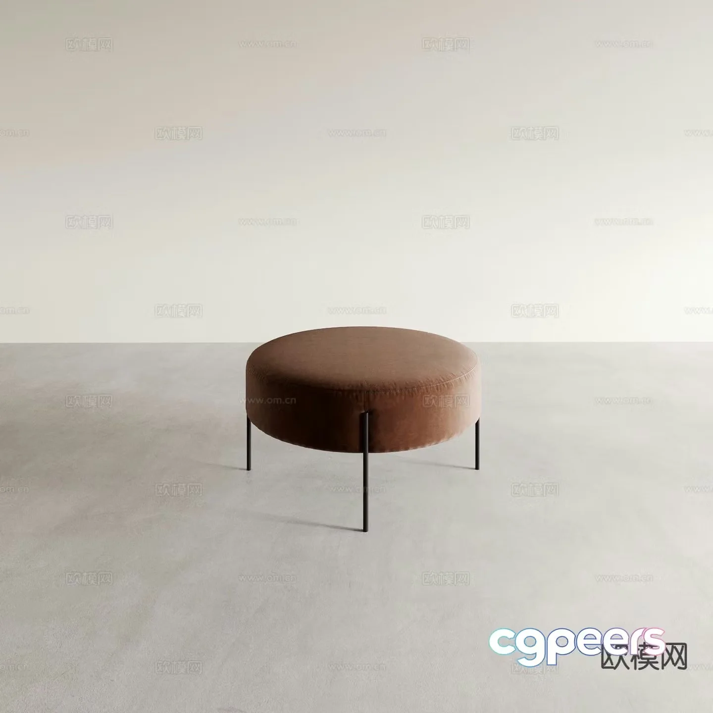 Stool round stool makeup stool 3d model