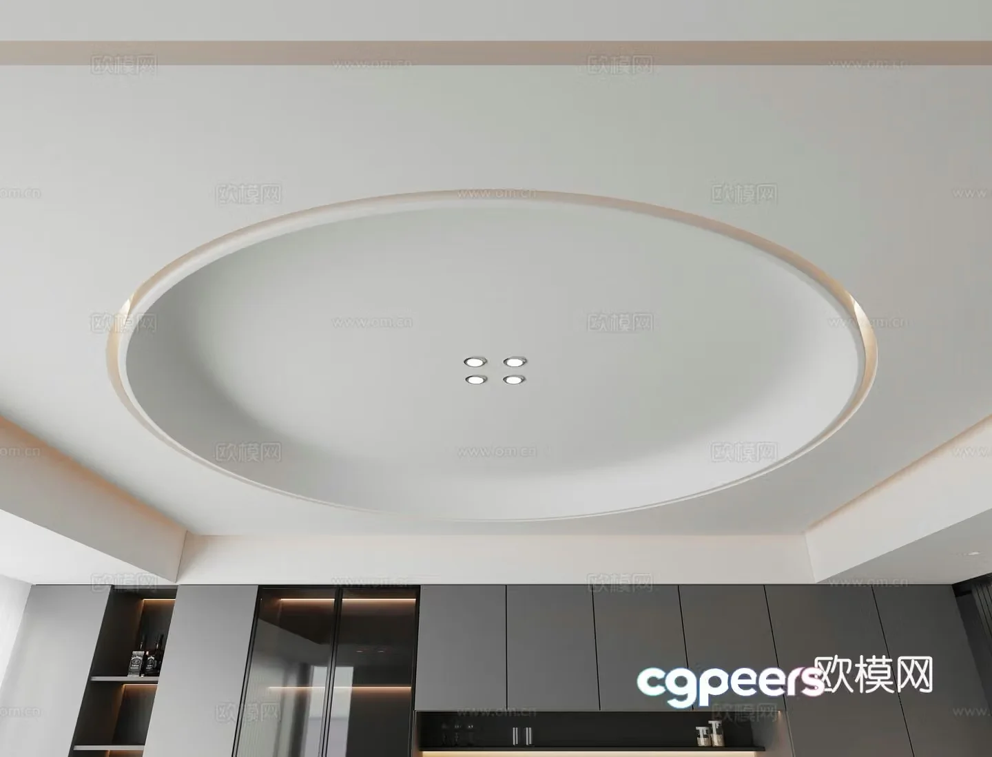 Modern ceiling ceiling ceiling round ceiling 3d model