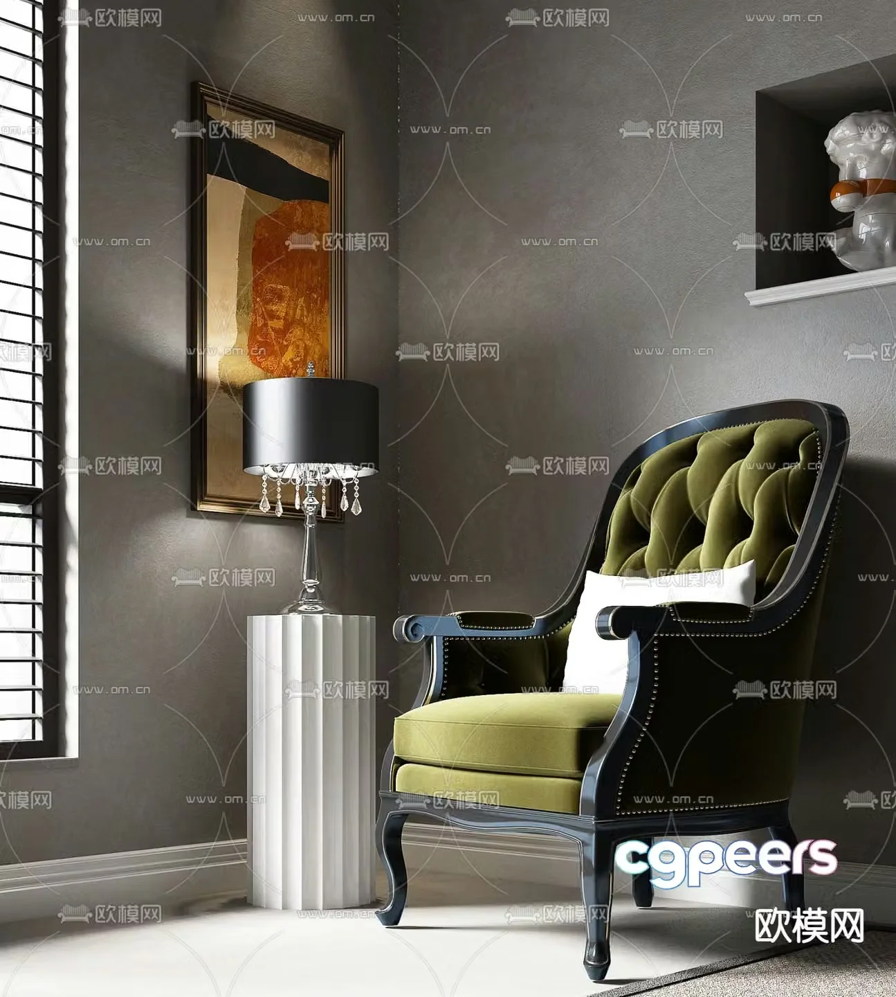 American leisure chair 3d model