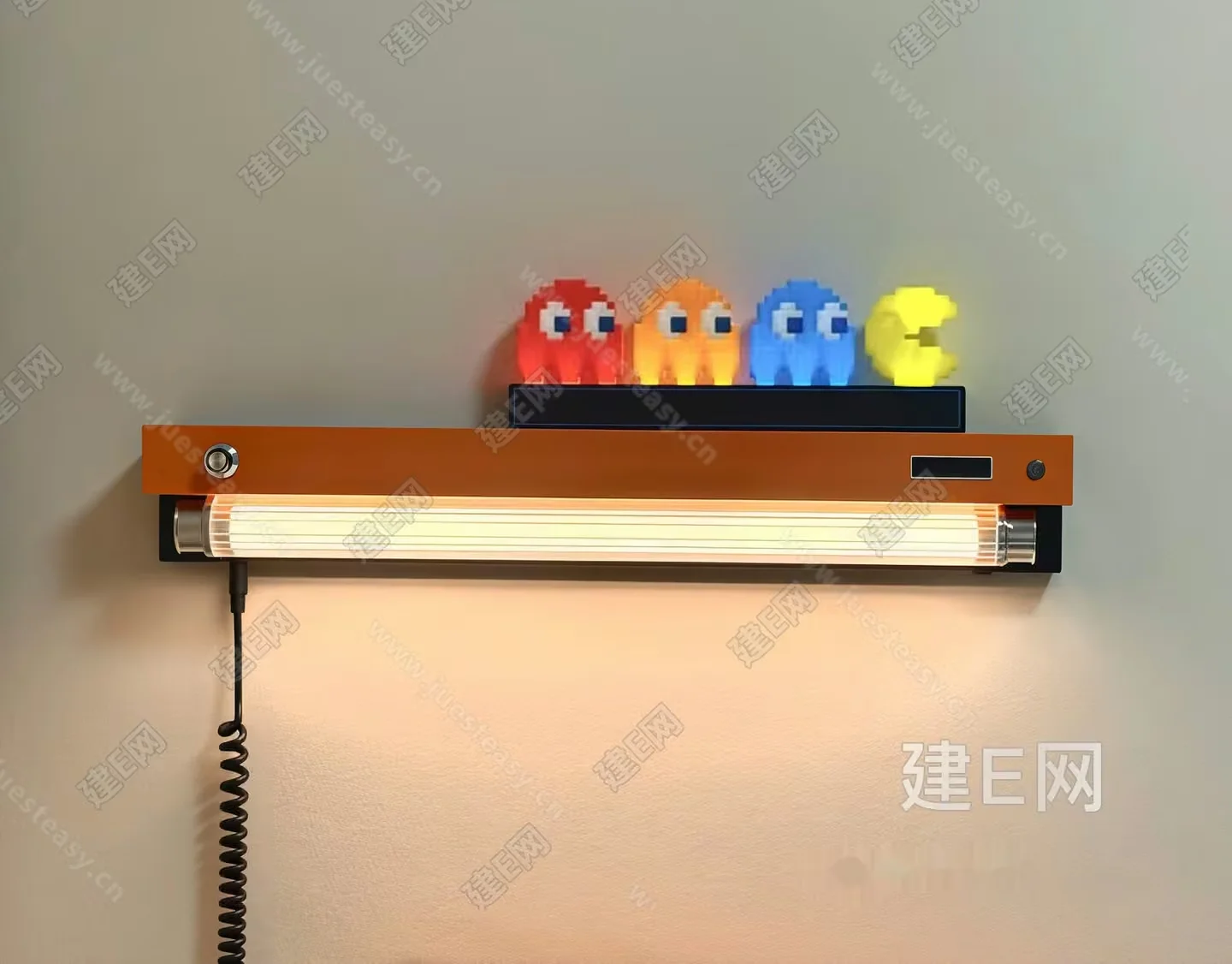 Cozy Pacman-Themed Room 3D Model – 14410 – VRAY Render