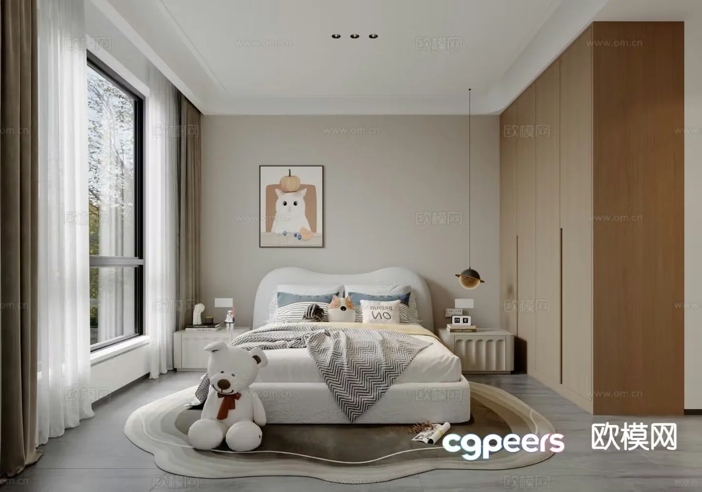 Modern children’s room boy’s room 3d model
