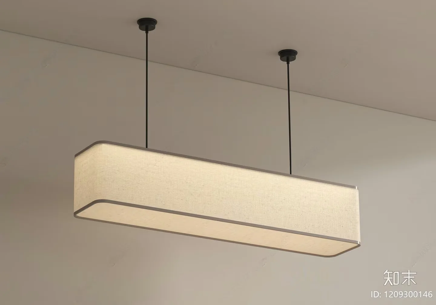 A Rectangular Light Fixture 3D Model – 4990 – VRAY Render