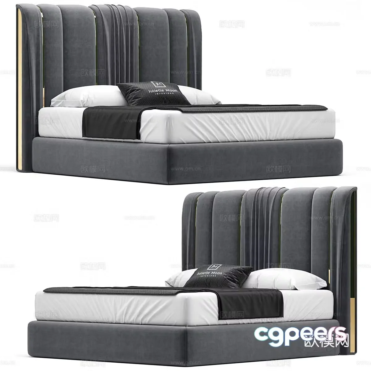 Double bed 3d model