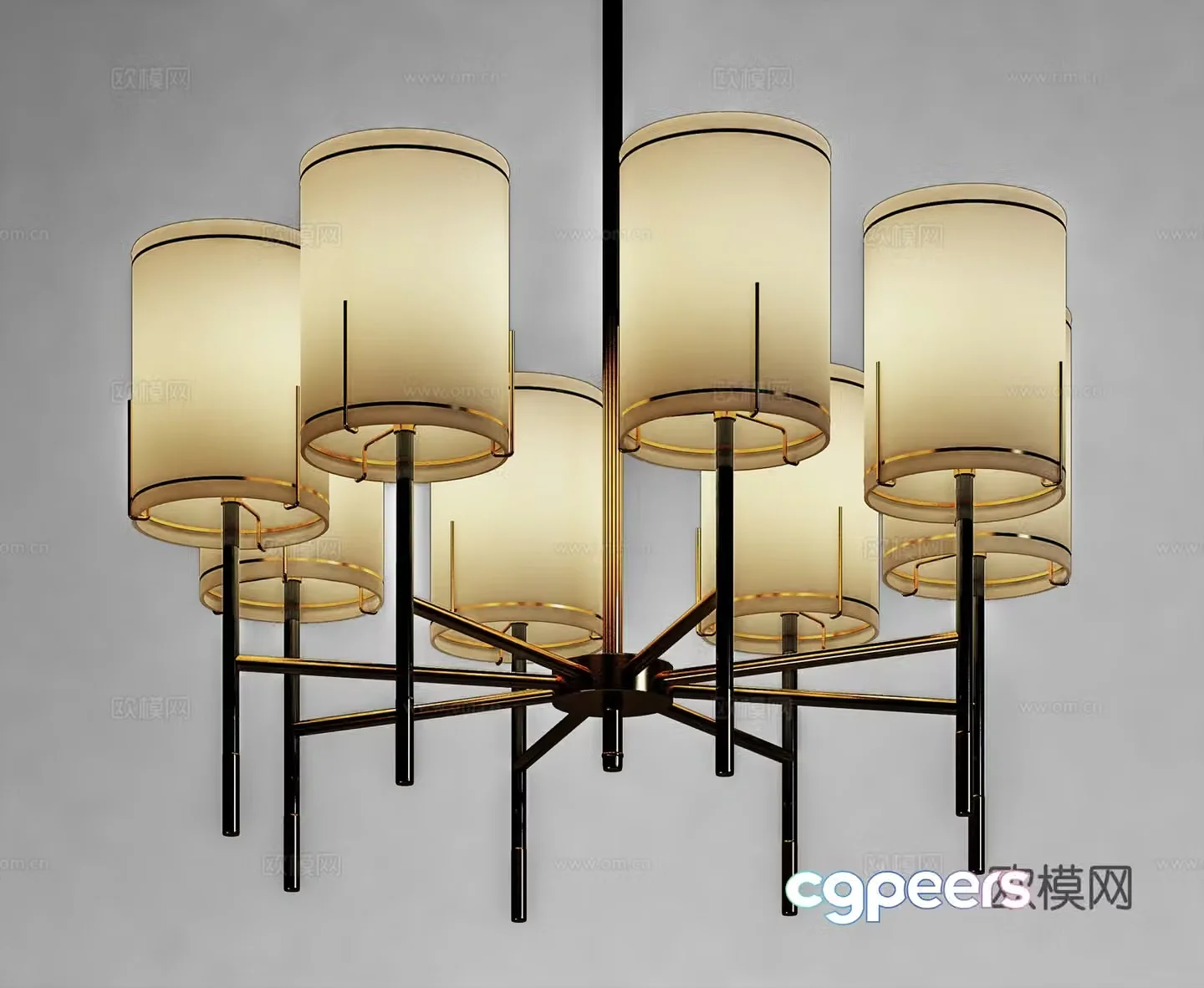 Modern Chandelier Round Chandelier Living Room Bedroom Chandelier 3D Model