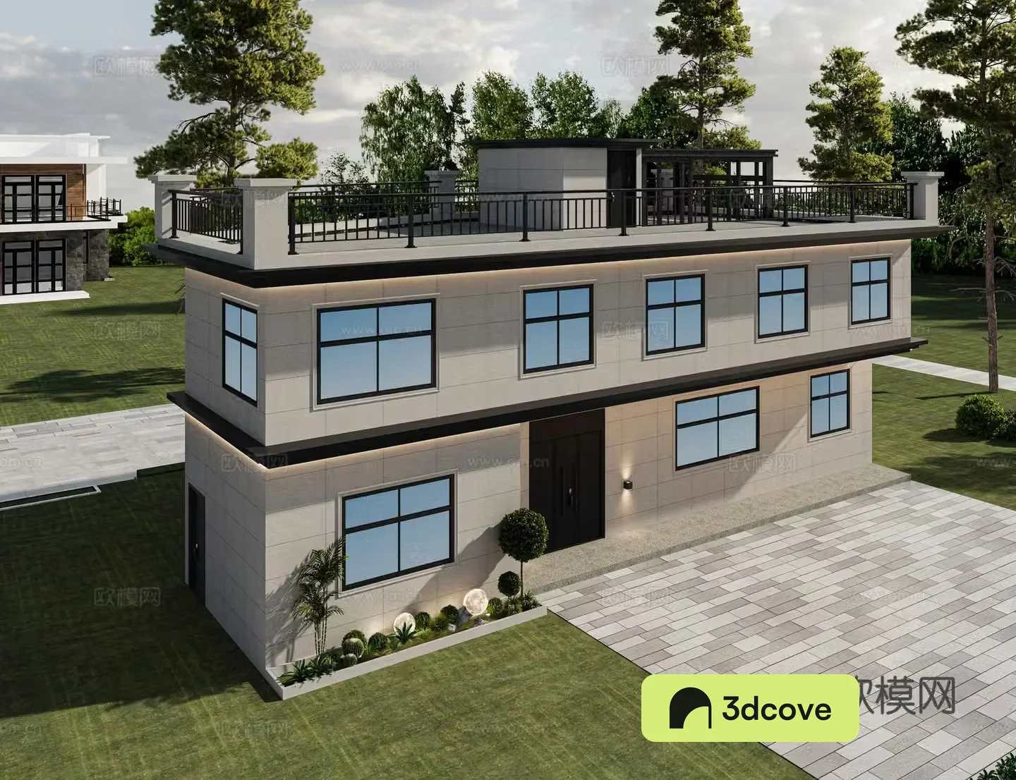 Modern villa exterior