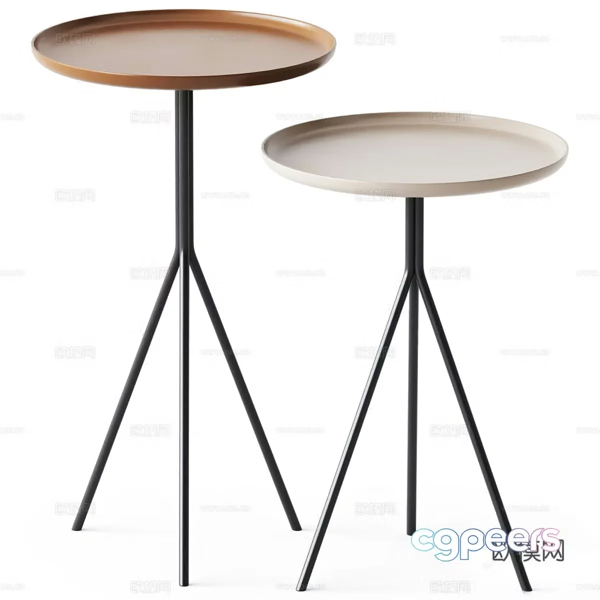 A combination of side several round side several round side several minimal side several simple side several artistic side several bedside several 3D model