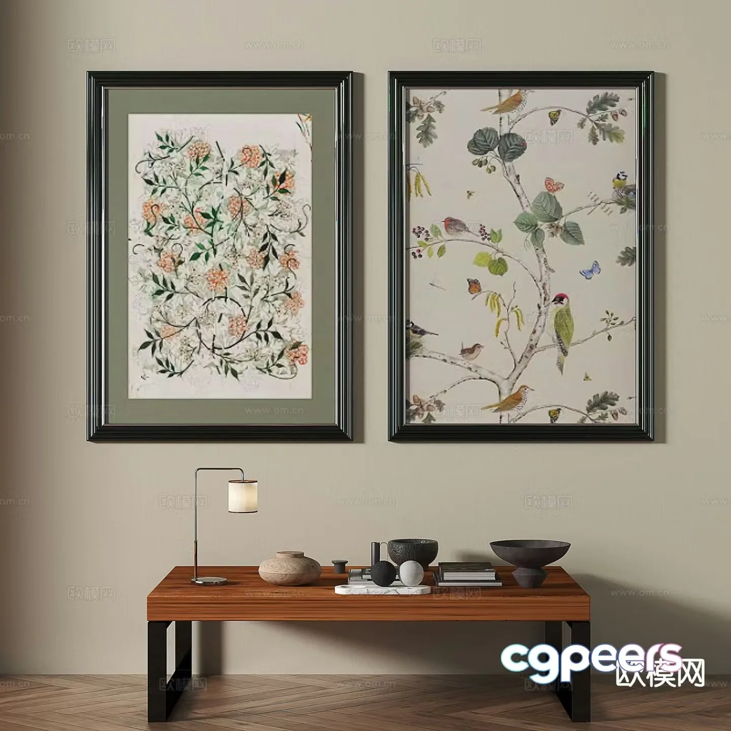 French art painting landscape painting decorative painting 3d model