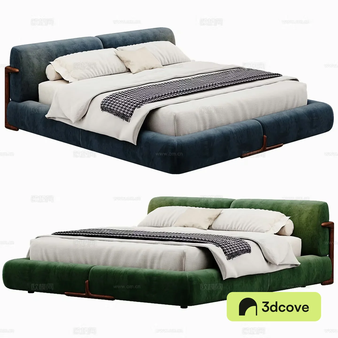 Modern Double Bed Fabric Double Bed Bedroom Bed Frame Bedding Pillow Holding