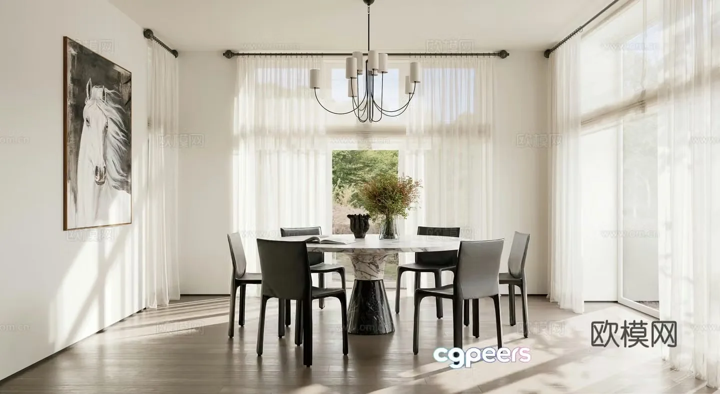 Modern restaurant 3d model
