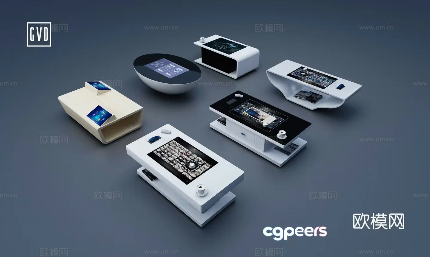 Interactive table coffee table touch interactive table interactive equipment guide all-in-one touch device 3d model