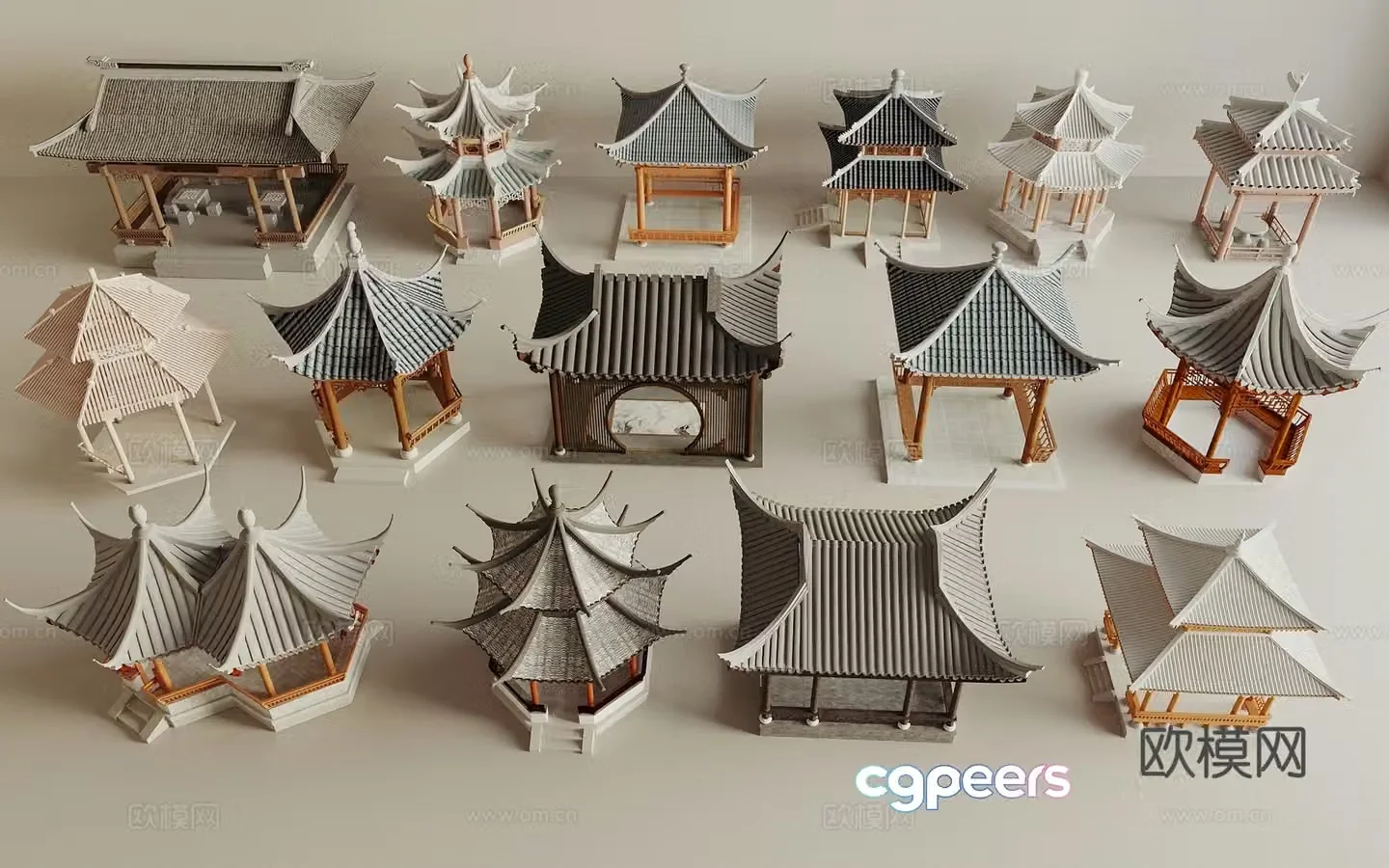 New Chinese-style landscape pavilion pavilion pavilion pavilion Chinese-style landscape pavilion ancient pavilion 3D model