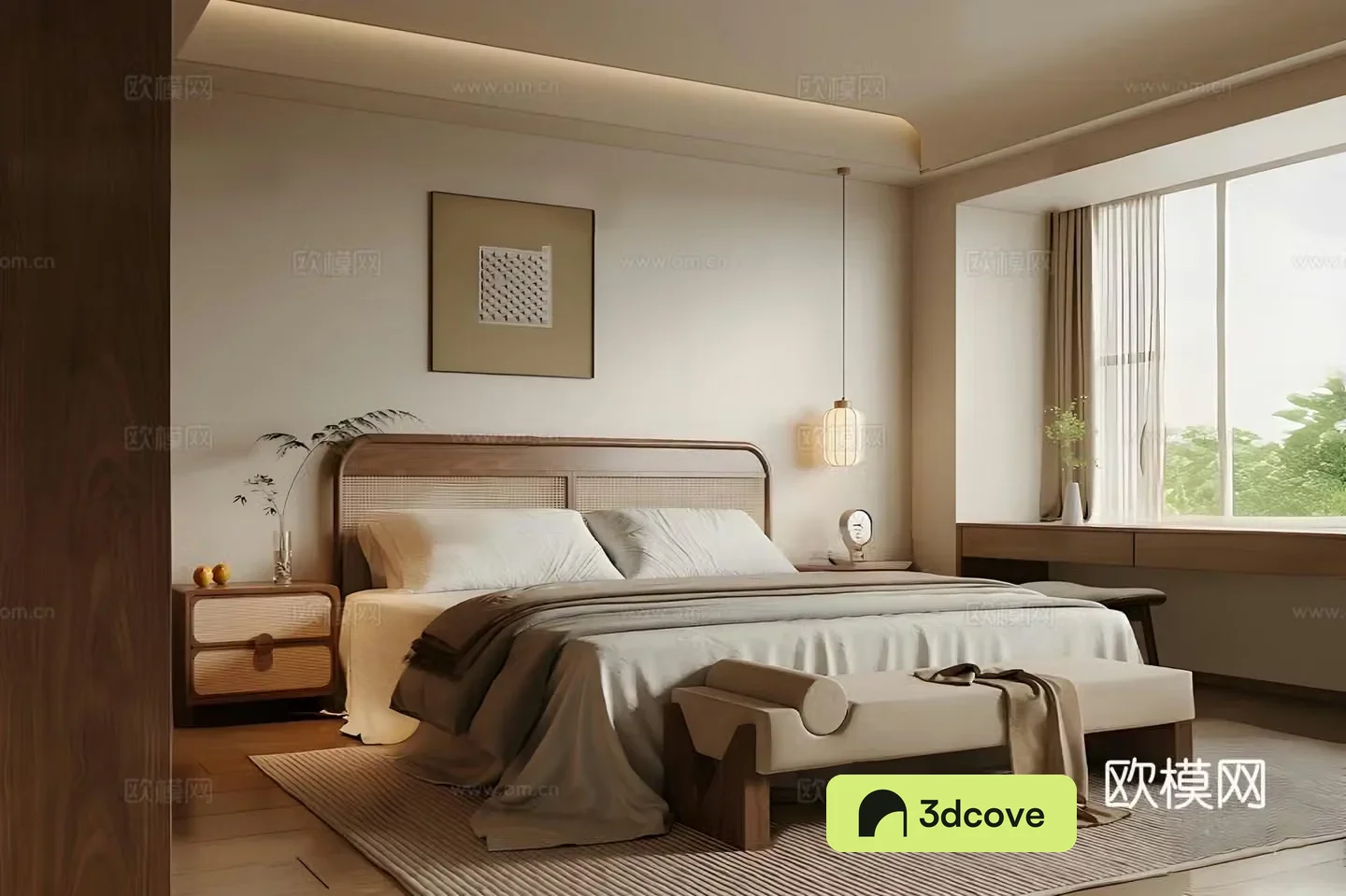 Middle-aged bedroom 3d model