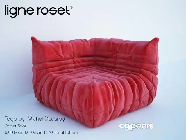3ds Max Free – Togo Corner Seat Michael Ducaroy. Ligne Roset