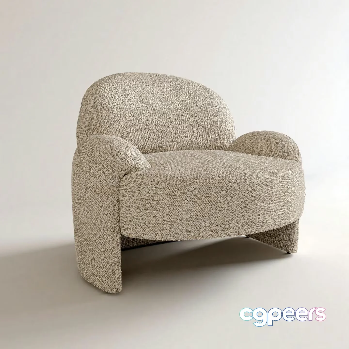 Beige Armchair 3D Model – 3566 – VRAY Render