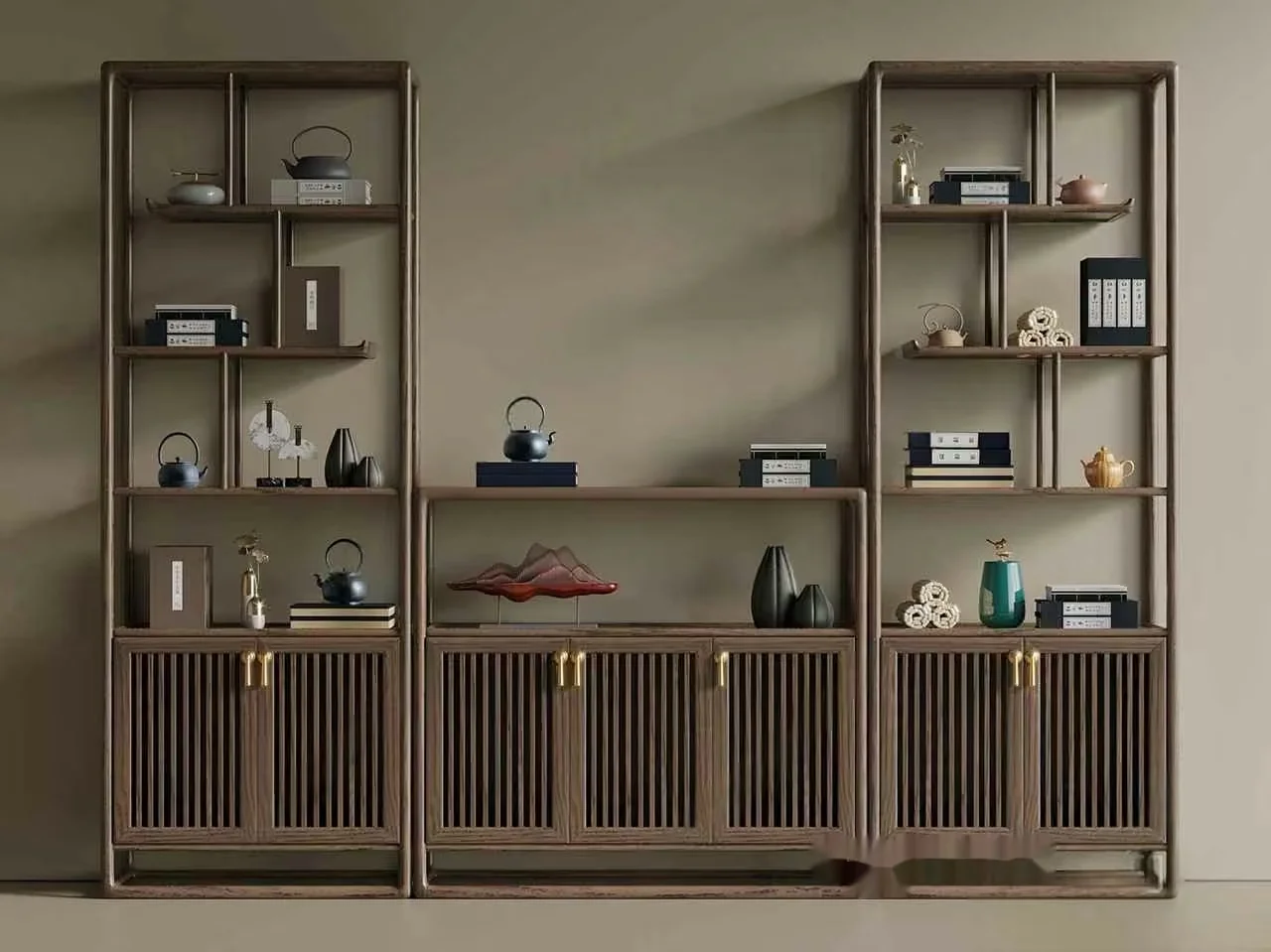 A Large Shelving Unit 3D Model – 7052 – VRAY Render