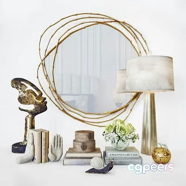3ds Max Free – Console Decor_2 with mirror Ginger & Jagger