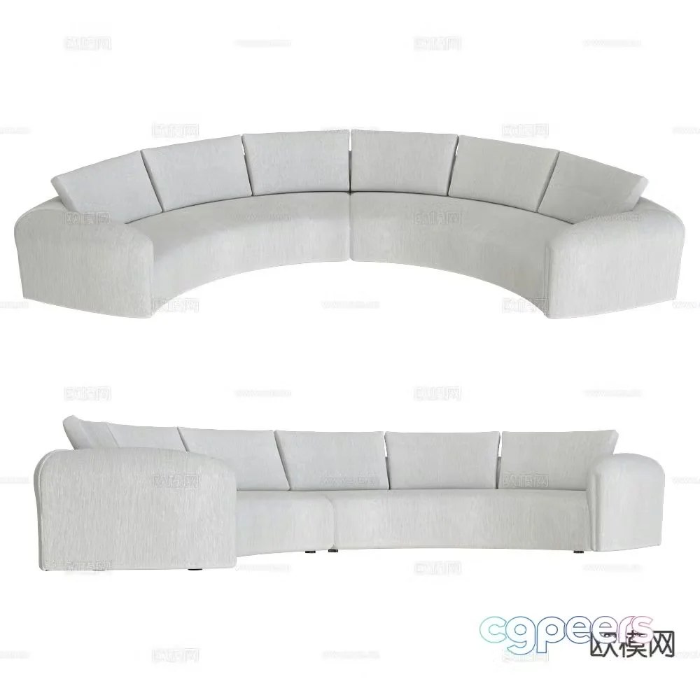 IL Loft curved sofa 3d model