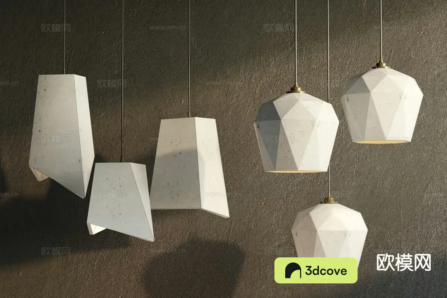 Industrial style cement chandelier