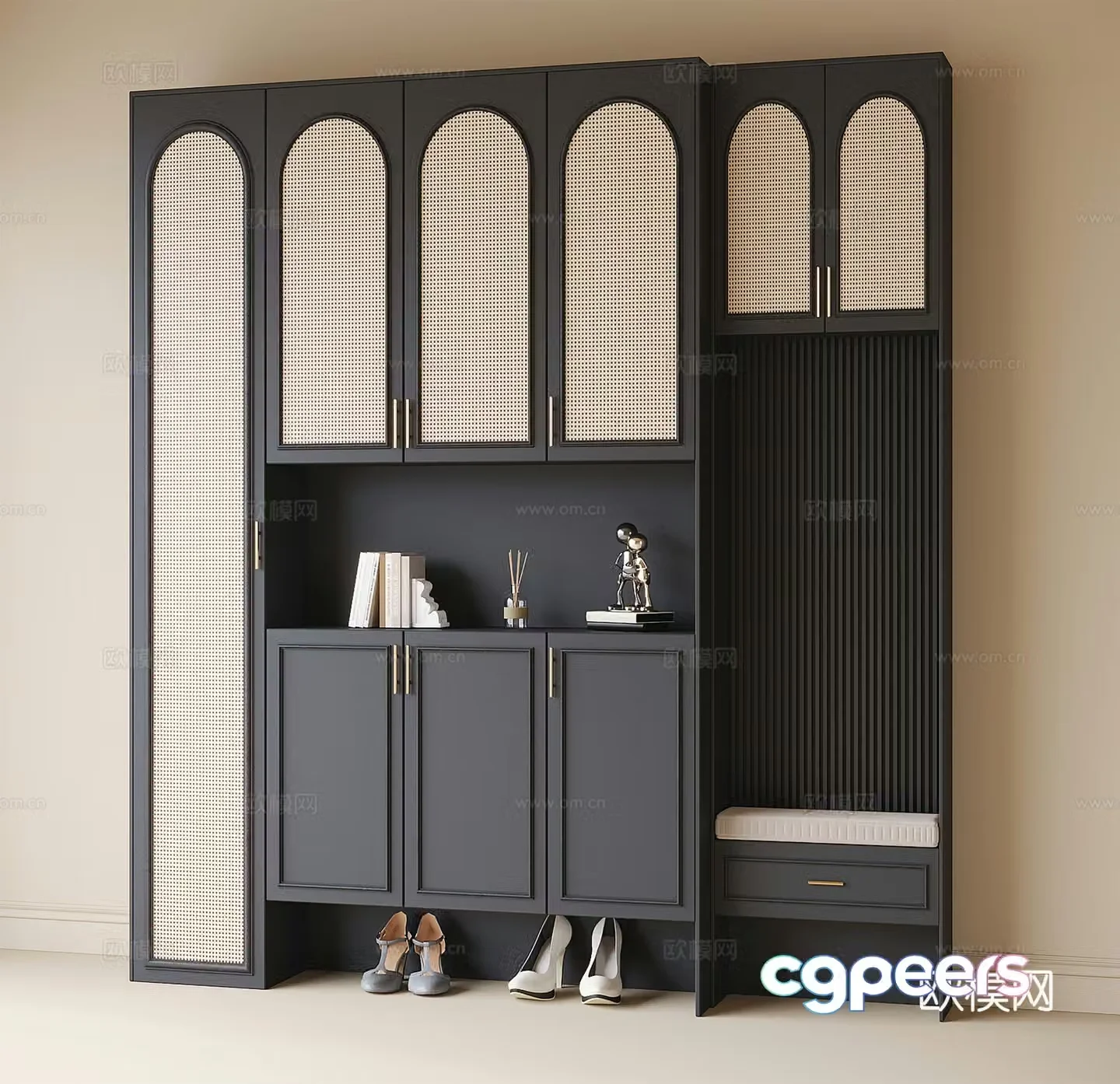 Modern shoe cabinet 3d model