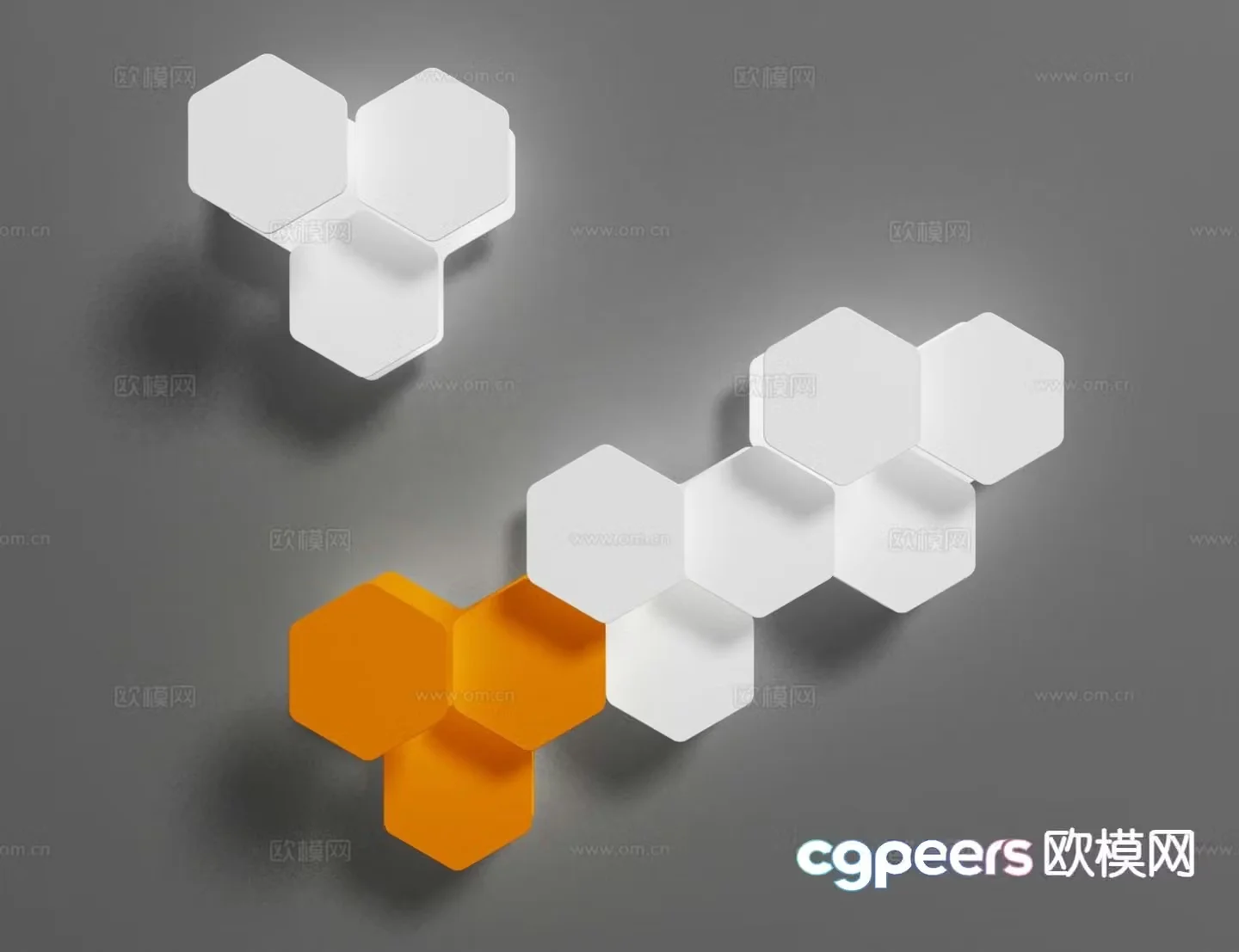 Modern minimalist wall light geometric wall light 3d model
