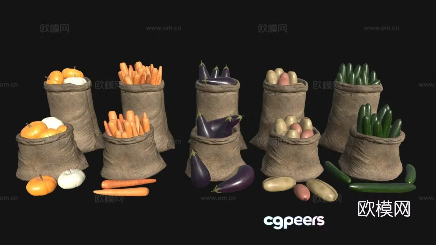 Fruits and vegetables Fruits and vegetables Agricultural products Crops 3D model