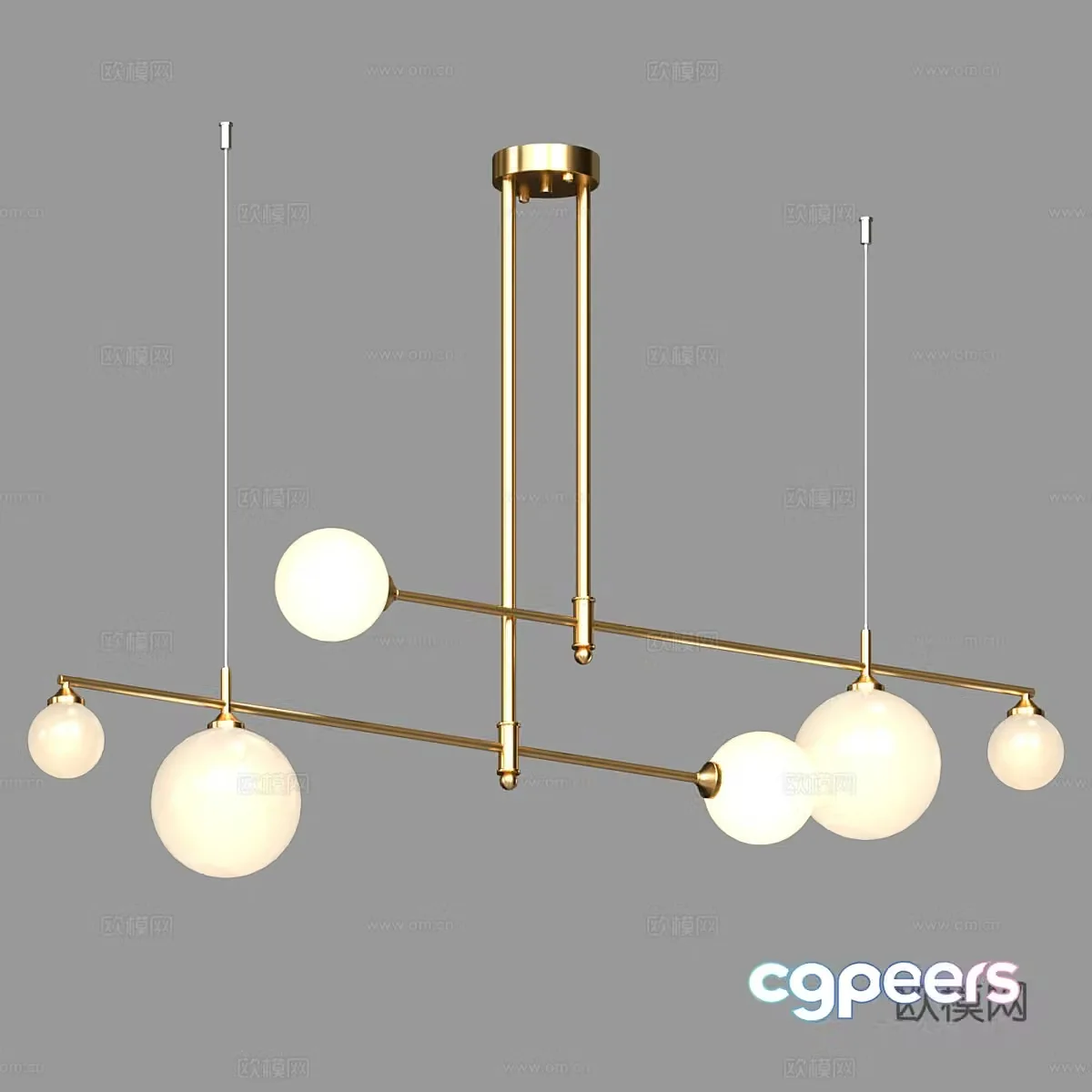 Modern simple light luxury chandeliers chandeliers simple chandeliers restaurant chandeliers living room chandeliers light luxury 3D model
