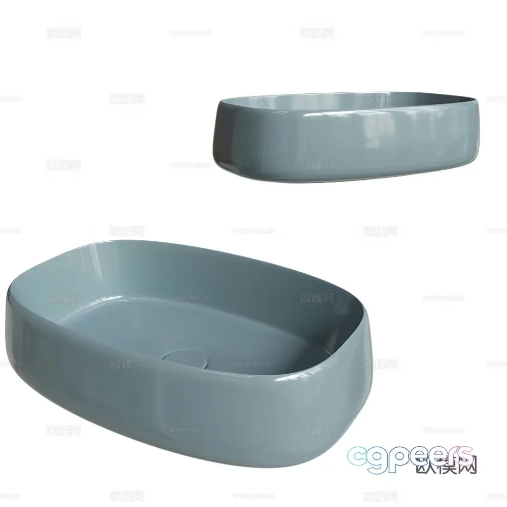 Modern ceramic washbasin 3d model