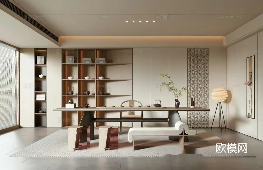 Modern Office Space 3D Model – 4592 – VRAY Render