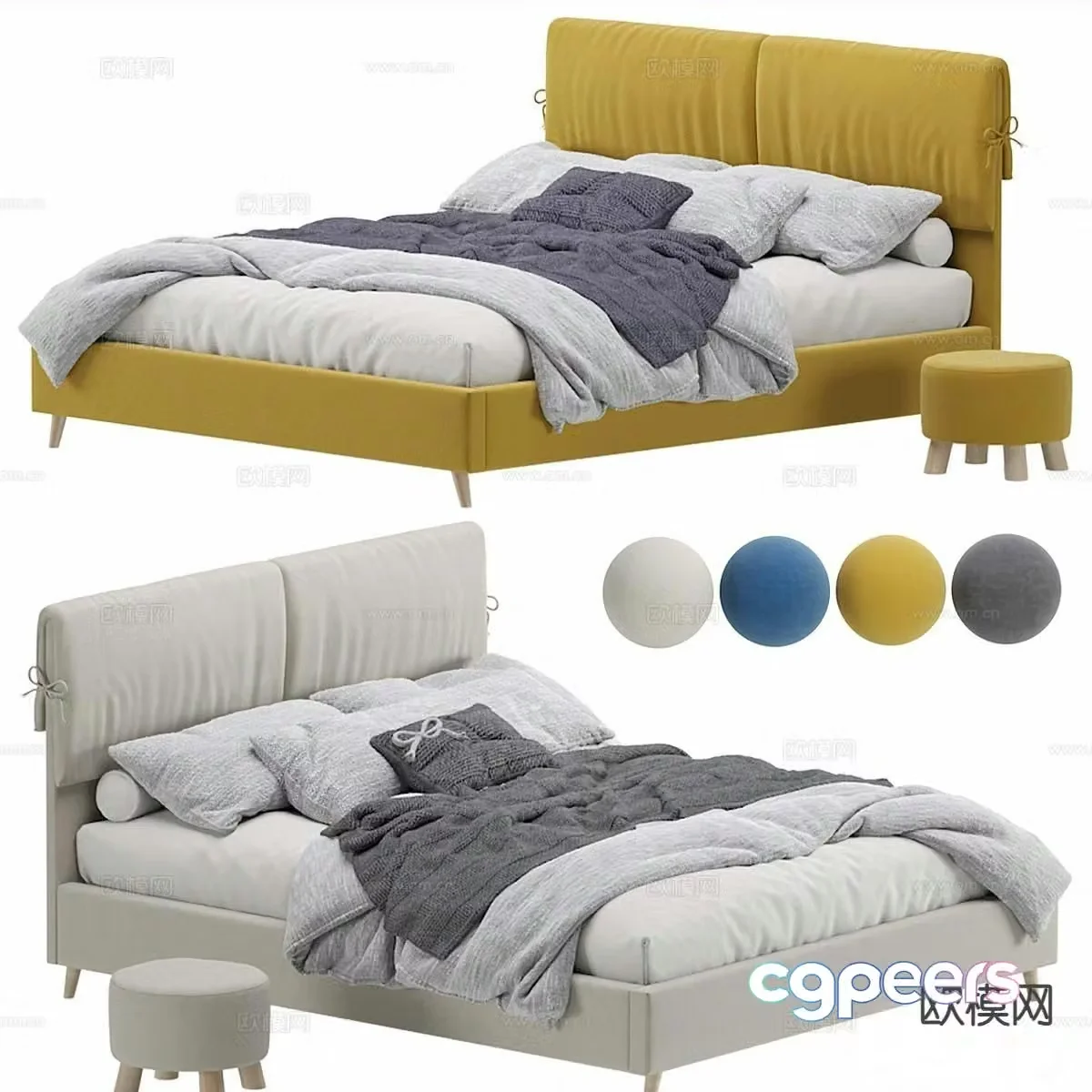Divan.ru double bed 3d model