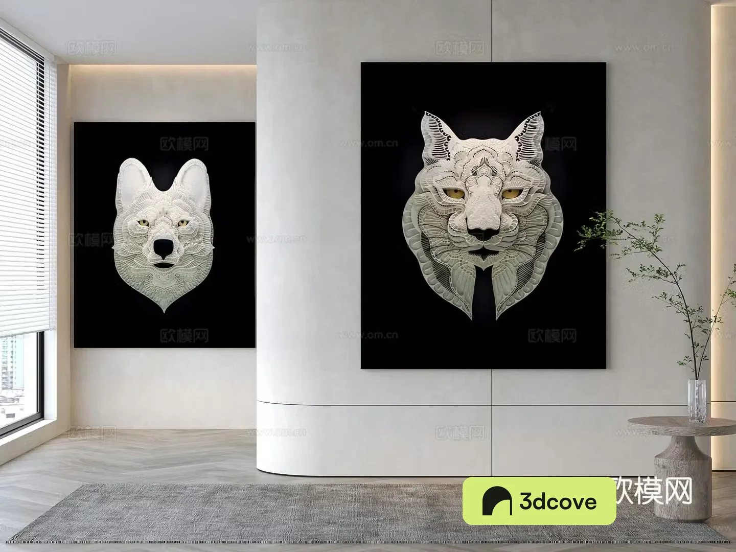 Modern decorative painting Animal hanging painting