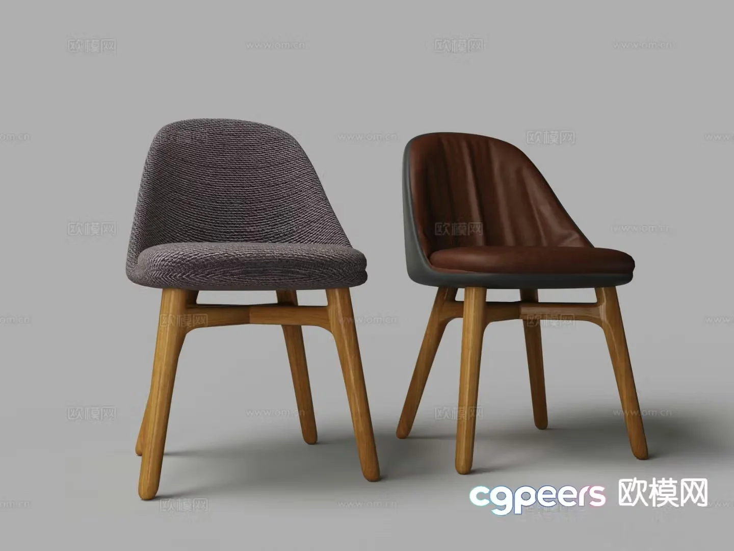 Modern single chair dining chair chair 3d model