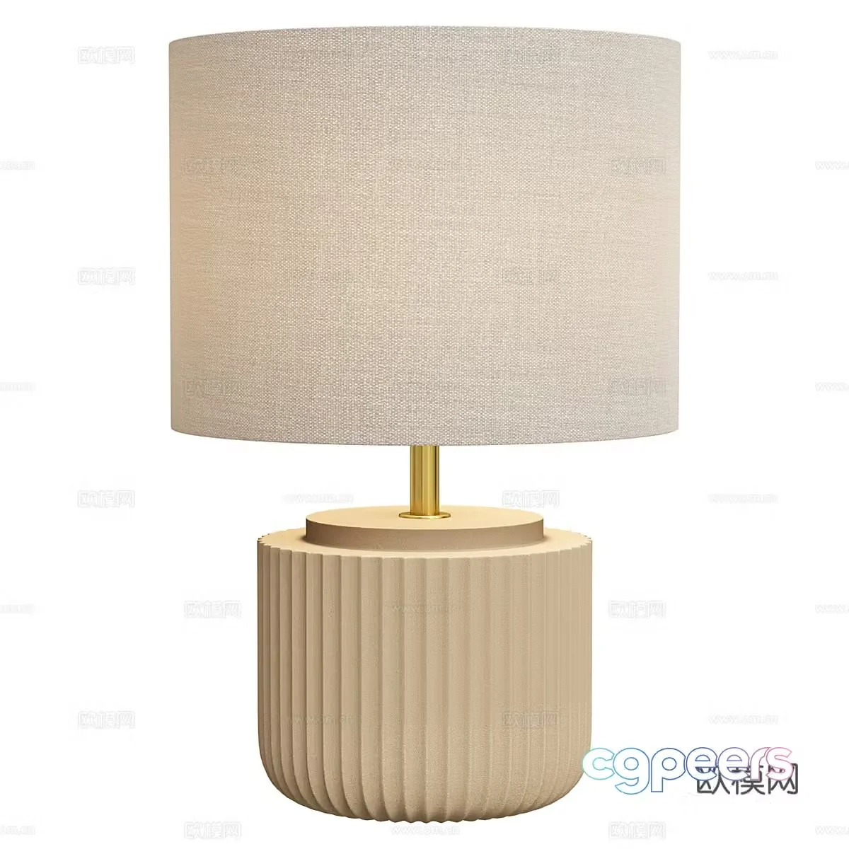 New Chinese light luxury Natural Cole desk lamp 3D model