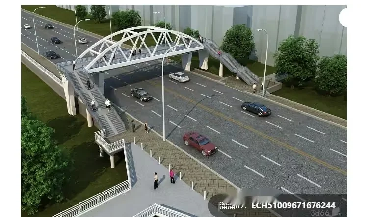 A Highway With Cars And People 3D Model – 8465 – VRAY Render