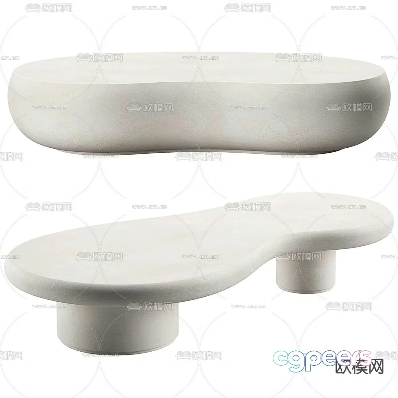 Special shaped coffee table 3d model