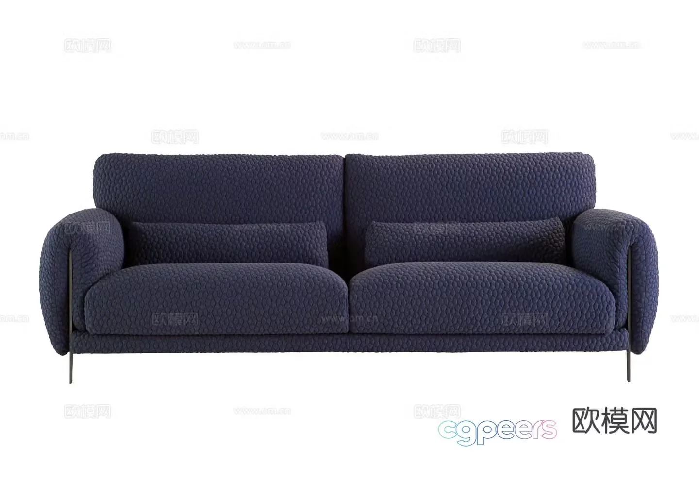 roche bobois double sofa 3d model
