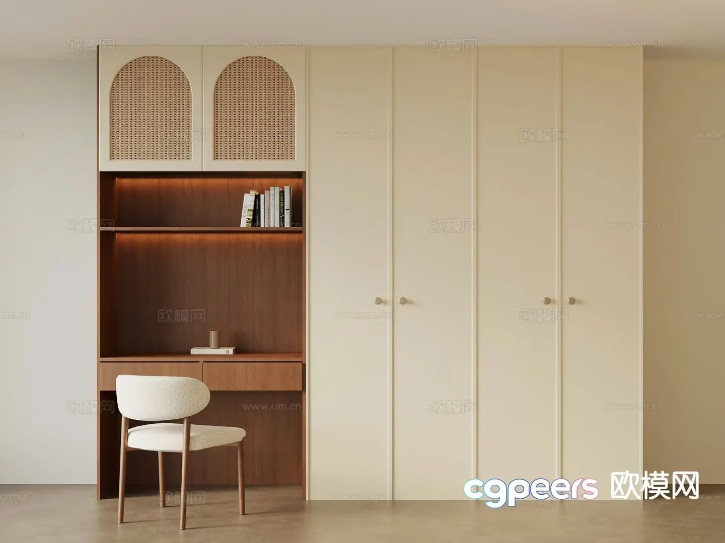 Medieval style wardrobe wardrobe 3d model