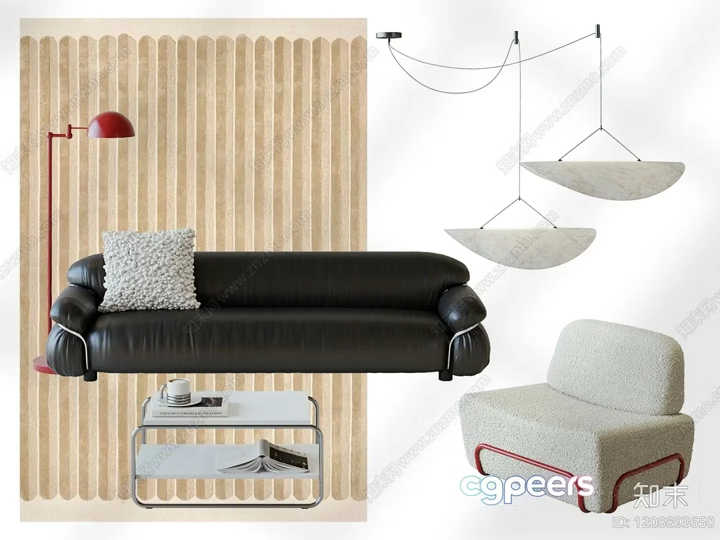 Modern Living Room 3D Model – 8281 – VRAY Render