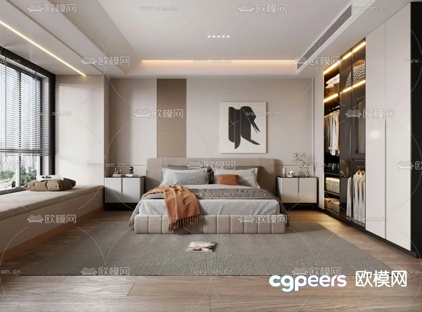 Modern bedroom Master bedroom Master room 3d model